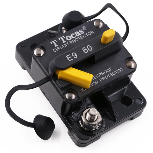 E9 60 Amp Circuit Breakers with Manual Reset | Waterproof IP67 Protection | UL Certified | 12V - 72V DC 60A...