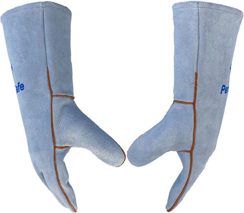 Welding Gloves 16 Inches, 932? Heat Fire Resistant Leather Welding Gloves for Tig/Mig/Stick, Mitts for BBQ/Oven/Grill/Fireplace/Furnace/Stove/Anim...