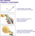 Self Cleaning Slicker Brush, Dog Cat Bunny Pet Grooming Shedding Brush - Easy to Remove Loose Undercoat, Pet Massaging Tool Suitable for Pets with...