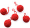 5PCS Handmade Yarn Ball Hand Knitted Yarn Blanket Crochet Yarn Knitting Supplies Holiday Decoration Christmas Gift Ornament, Red......