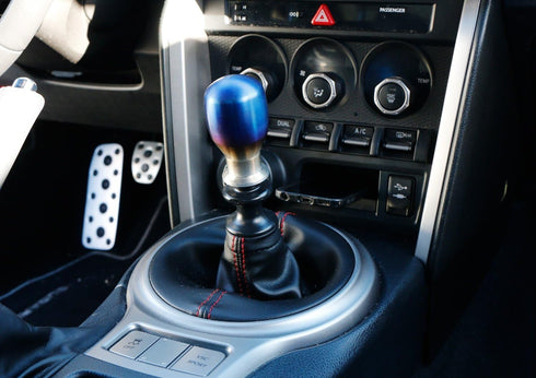 iJDMTOY Burnt Titanium Finish JDM Drop Shape Shift Knob Universal Fit Compatible with Most Car 4 5 6 Speed Manual or Automatic etc....
