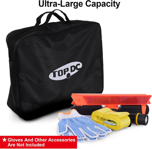 TOPDC 15.7"x12.6" Tools Cable Bag, Jumper Cable Bag, Storage & Organizer for Cables, Cords, and Hoses Including EV Charging Cables for Electric Ve...