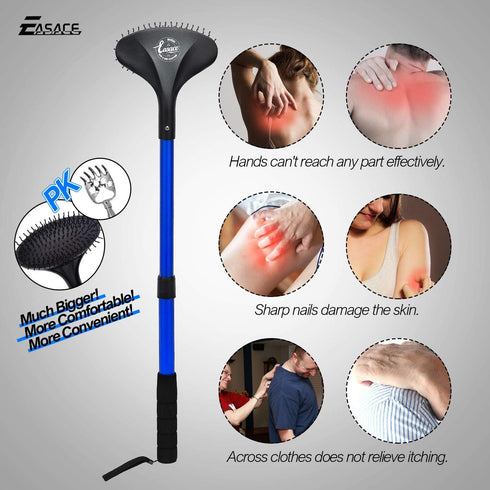 EASACE Telescopic Back Scratcher with Long Handle 21.5 Inch Adjustable Backscratchers Telescoping for Women Men Pregnant Extendable Head Body Scra...