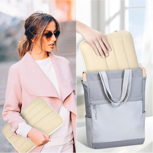 Laptop Sleeve Case 13 13.3 inch for MacBook Air Pro M2/M1, Mac Pro 14, 12.9 iPad Pro 6-3 Gen, Water Resistent Laptop Bag...