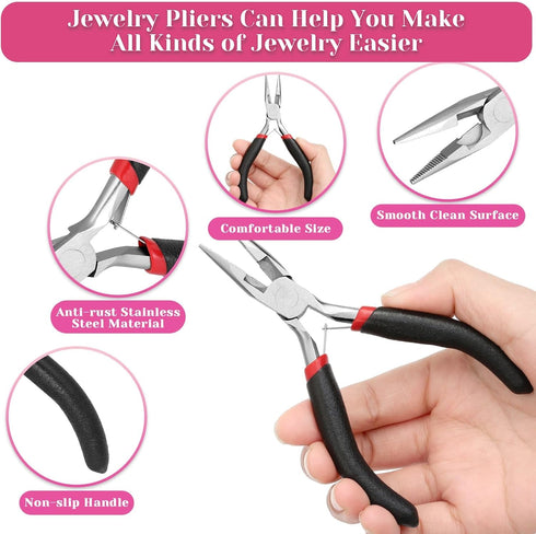 selizo Chains for Jewelry Making, 60ft Jewelry Making Chains for Necklace with Pliers, Open Jump Rings and Lobster Clasps for Making Jewelry DIY N...