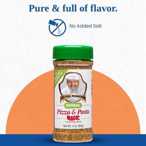 Chef Paul Magic Seasoning Blends Herbal Pizza & Pasta Magic | Italian Seasoning | Parmesan Cheese & Herbs Blend | No Added Salt & Preservatives | ...
