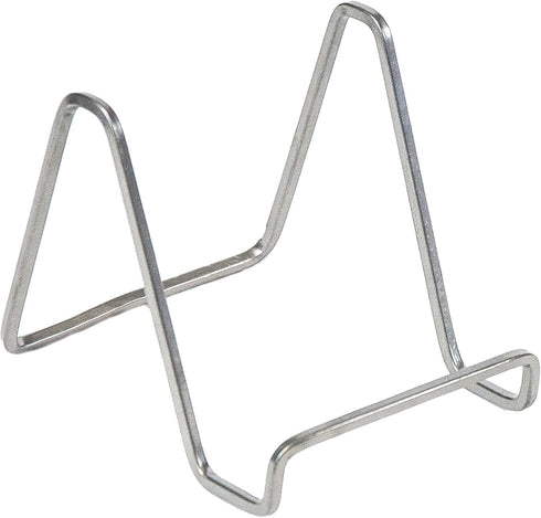 Tripar Square Mini Wire Easel, Silver Plated (3-Inch Depth) Tabletop Easel Sleek & Modern Look - Perfect for Books, Plates, Photos & More...