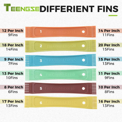 Air Conditioning Brush Tool, Window Blind Cleaner Duster Brush, Steel AC Evaporator Comb, Radiator Condenser Fin Comb, FCR6 Fin Comb Tool for AC E...