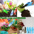 AKOAK 3 Pcs Garden Meat Tools Plastic Cups and Buckets Mini Garden Tools Plant Potting Shovels Flower Pot Spoon Potting Tools for Meat Miniature G...