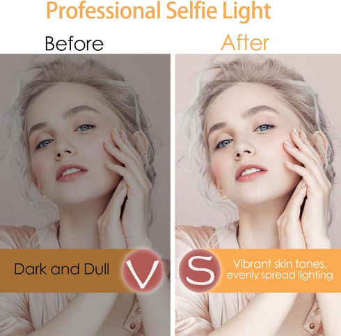 Selfie Light for iPhone 15 Case with LED Built-in Light-Up Fill Light Rechargeable for TIK Tok/Stream/Makeup/Live/Video- Selfie (2 Models, 3 Level...