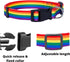 Rainbow Pet Collars for Dog or Cat - Gay Pride Dog and Cat Collars - LGBTQ Accessories for Dogs, Cats, and Pets - Pride Flag Dog and Cat Collar - ...