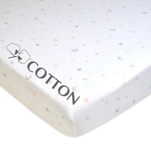 American Baby Company 100% Natural Cotton Fitted Mini Crib Sheet 38" x 24" - Soft & Breathable Small Nesting Portable Crib Sheet, Fits Pack N Play...
