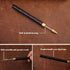 DIUDUS Leather Edge Dye Pen, Wood Handle Stainless Steel Top Edge Dye Roller Oil Pen Belt Finisher Leather DIY Craft...