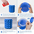 ALLADINBOX Ice Cube Mold Ice Trays, Large Silicone Ice Bucket, (2 in 1) Ice Cube Maker, Round,Portable (Dark blue)...