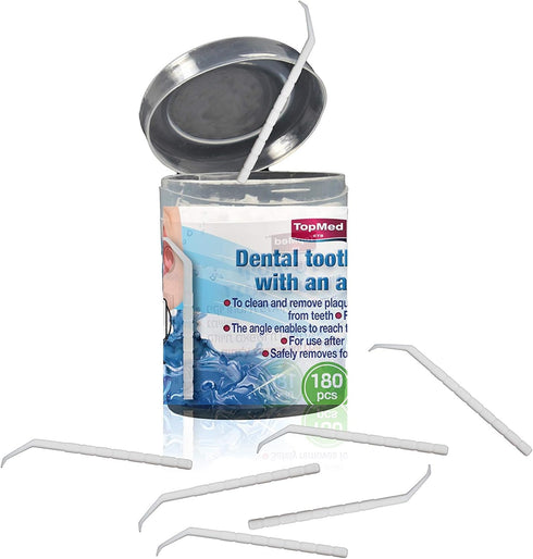 Oral Care Dental Teeth Pick with Angle Plastic Teeth Floss Toothpick with Angle 360 Count (Pack of 2)...