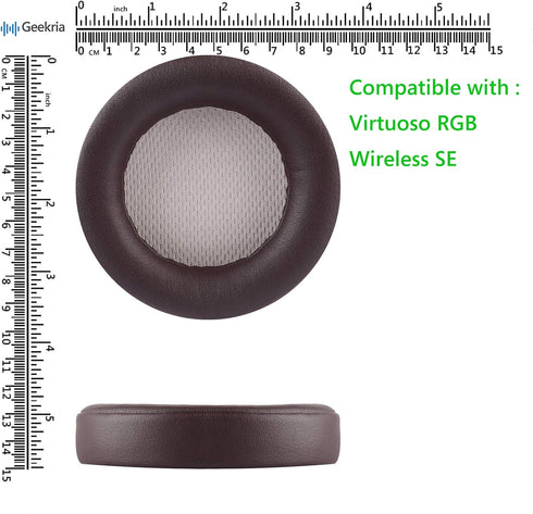 Geekria QuickFit Replacement Ear Pads for Corsair Virtuoso RGB, Virtuoso RGB Wireless SE, Virtuoso RGB Wireless XT Headphones Ear Cushions, Headse...