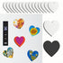 15Pcs Magnetic Mini Canvas Boards for Painting Small Canvases Boards DIY Decorative Magnets Painting Crafts Gifts?3",Heart Shape?...