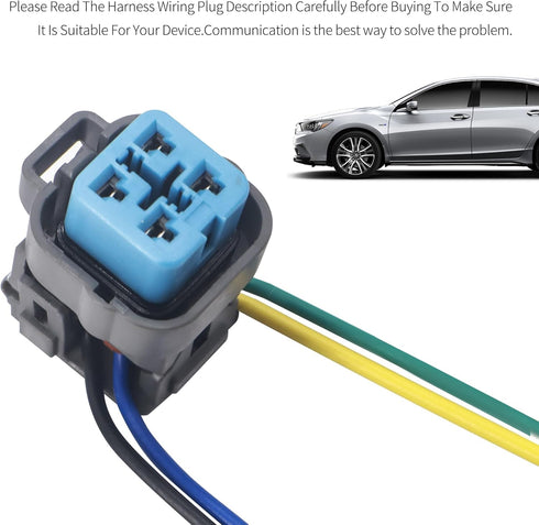 Fuel Pump Connector Wiring Harness Pigtail Plug Fuel Pump Harness Connector Plug Compatible with Honda Various Models (4PIN)...