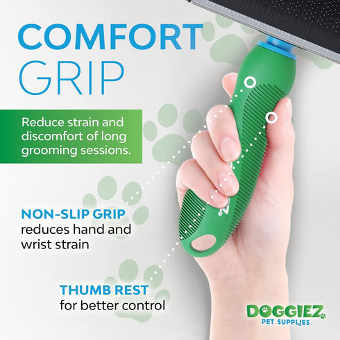 Large Slicker Brush for Dogs & Cats - Grooming Dog Brush for Shedding Hair, Fur - Comb for Grooming Long Haired & Short Haired Dogs - Cat Brush - ...