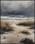 Posterizer 1 pcs-the sea and the beach in winter in oil painting style-1-Landscape & Nature Art-GIft for Men Women Teens-Dining Room Decor- unfram...