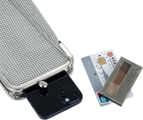 Evening Handbags Clutch Purses for Women Metal mesh Small Crossbody Bag Cell Phone Purse Wallet...