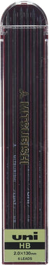 Uni Drop Holder Type Pencil Lead, 2.0mm, HB (ULNHB)...