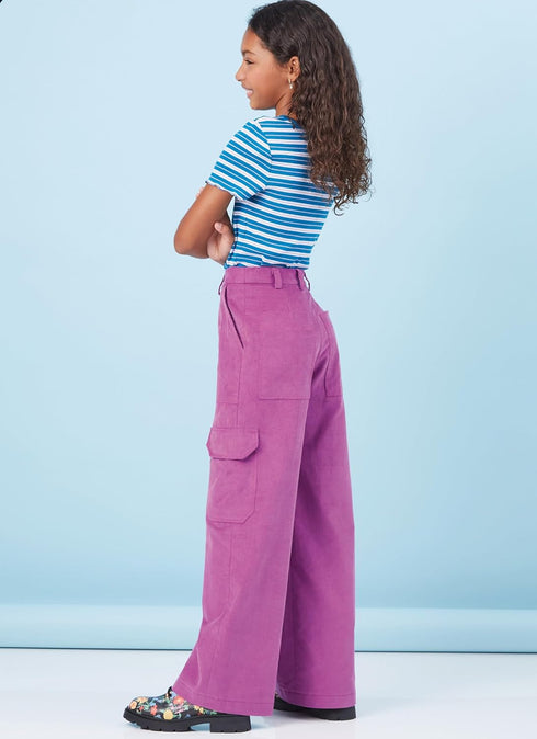 McCall's Learn Girls' Shorts and Cargo Pants Sewing Pattern Packet, Design Code M8396, Sizes 7-8-10-12-14, Multicolor...