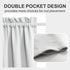 Aquazolax Rod Pocket French Door Curtain Drapes - Blakout Door Panel 25x72-Inch Premium Window Treatment Coverings for Glass Door - 1 Panel, Greyi...