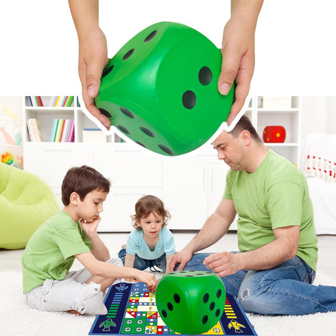 Giant 5.9 Inches Kawaii Foam Dice: A Fun-Filled, Educational Toy for Game Nights and Learning Sessions (Lucky Green)...