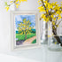 B.Embroidery Hand Sewing kit with Pattern and Full Instructions, Blossom Golden Shower Tree Embroidery Starter kit with a Colorful awhite Backgrou...