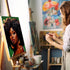 Gimdesaj Canvas Painting Kit Pre Drawn Canvas for Painting for Adults Party Party Kits Paint and Sip Party Supplies 8x10 Canvas to Paint Afro Wome...