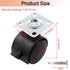 4pcs 1 Inch Swivel Caster Wheels, Black Nylon Plate Caster Wheels with Brake, Heavy Duty Swivel Plate Casters Wheels Replacement for Furniture, Ca...
