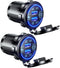 2Pack Quick Charge 3.0 Dual USB Charger Socket, Waterproof 36W USB Outlet Fast Charge with Touch Switch & Blue LED DIY Kit for 12V/24V Car Boat Ma...