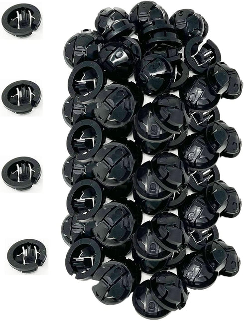 iMBAPrice NM95-100 (100-Pack) Black Button Push-In NM Cable Connector, 3/4 Trade Size, Fits 3/4-Inch Knock Outs, Black...