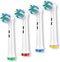 Toothbrush Braun Oral B Replacement Heads - Floss Cross Action - Electric Toothbrush Heads - Compatible Oral B Pro 1000/2000/3000/5000/6000, 4PC...