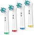 Toothbrush Braun Oral B Replacement Heads - Floss Cross Action - Electric Toothbrush Heads - Compatible Oral B Pro 1000/2000/3000/5000/6000, 4PC...