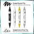 4 Dual Tip Acrylic Paint Pens - Fine Tip & Medium, Permanent & Waterproof - Acrylic Paint Markers for Rock Painting, Canvas, Wood, Ceramic, Glass,...