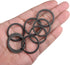 20 Pack Key Ring Keychain 1-1/5 Inch 30mm Diameter Metal Flat Split Key Chains Rings for Home Car Dog Tag Office Lanyards Keys Attachment Black...