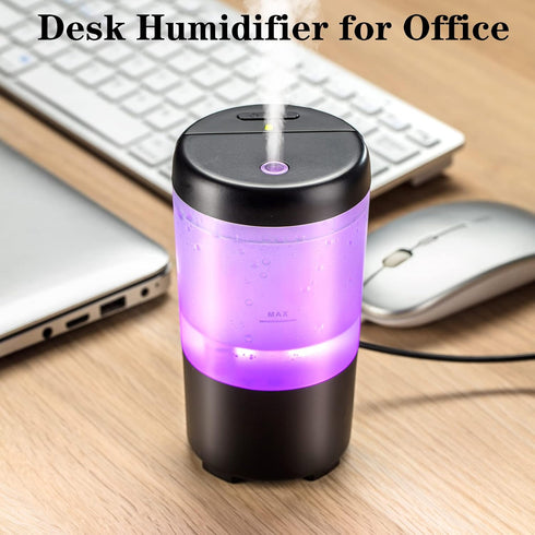 One Fire Car Diffuser Desk Humidifier - 7 Color Car Diffusers for Essential Oils, Portable Travel Humidifier...