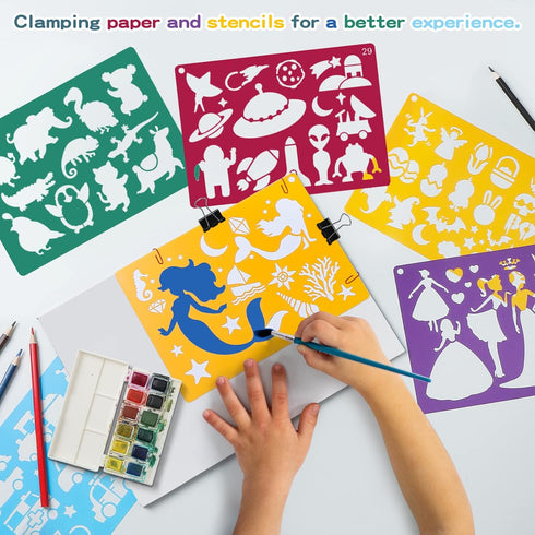 40pcs Plastic Drawing Stencils Set, Stencils for Kids with Over 400+ Different Patterns are The Gift for Boys and Girls...