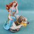 Mermaid Figurines Shell Aquarium Ornament Resin Mediterranean Style Mermaid Princess Craft Statue Jewelry Storage Organizer Gifts for Girls,Fish T...