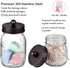 Mason Jar Bathroom Accessories Set(4pcs)- Jars Not Included - Foaming Soap Dispenser,Toothbrush Holder, and Apothecary Storage Jars Lids -Rustic F...