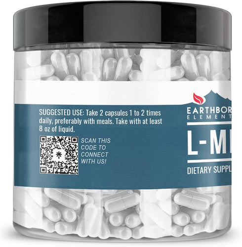 Earthborn Elements L-Methionine 200 Capsules, Pure & Undiluted, No Additives...