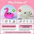 Rechargeable Baby Bath Thermometer Newborn with Light, BPA-Free Flamingo Bath Thermometer Baby Safety, IP68 Waterproof Bathtub Thermometer Floatin...