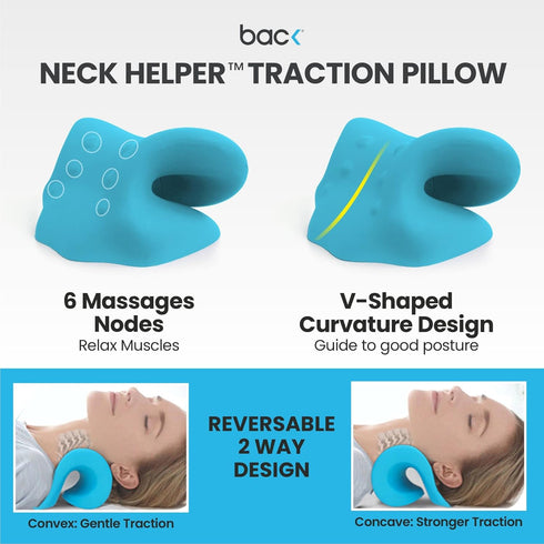 BACK Neck Stretcher, Neck and Shoulder Relaxer, Neck Cloud for Neck Pain Relief, Chiropractic Neck Pillow, Posture Corrector...
