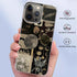Aesthetic Vintage Grunge Collage Phone Case Compatible with iPhone 12 Pro Max, Skull Planets Collage Cover for Teens Men Women, Trendy Cool TPU Bu...