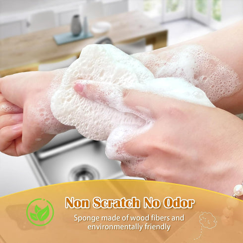 9 Pack Cartoon Dish Sponges for Washing, Eco Friendly Heavy Duty Kitchen Sponges, Compressed Non-Scratch Scrub with Ropes for Household, Cookware,...