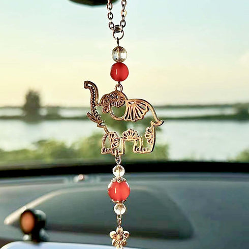Hanging Car Charm, Handmade Crystal Window Car Hanging Ornaments, Dangling Moon, Healing Crystal Accessories, Rearview Mirror Decorations - Protec...