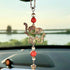 Hanging Car Charm, Handmade Crystal Window Car Hanging Ornaments, Dangling Moon, Healing Crystal Accessories, Rearview Mirror Decorations - Protec...