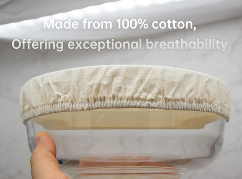 4 Pack sourdough bowl cover, Organic Reusable Cloth bowl cover for proofing, fits 5”-8.5” Diameter bowl and Jar mouth - Unbleached, Perfect for Fe...